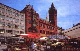 Basel Townhall and Market Place